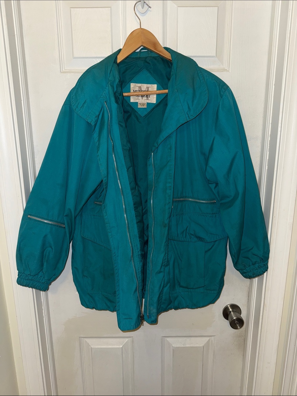 Teal Windbreaker Jacket Size Small